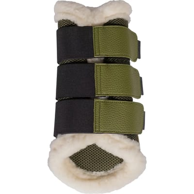 Gesloten peesbeschermers voor paard met bont HKM Comfort Premium Mesh