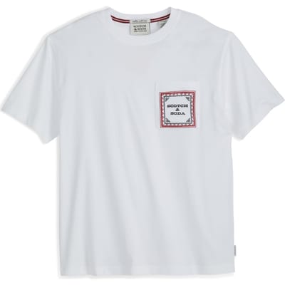 Scotch & Soda Graphic Tee Bright White Taglia: M | Magliette basic Outlet | Uomo | Bianco