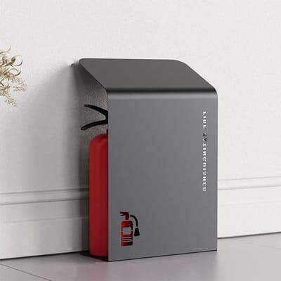 Opbergkast Brandblusser - Veiligheidskast Houder - Veiligheid Verbeteren - Duurzaam Ijzerontwerp - Maat L 60cm - Rood