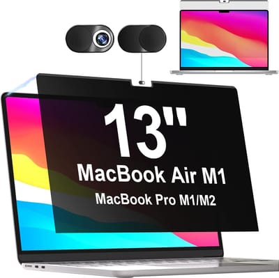 Famanu - Magnetisch privacyfilter voor MacBook Air 13 inch (2018-2021, M1) & MacBook Pro 13 inch (2016-2022, M1, M2), afneembaar privacyscherm, displaybescherming voor MacBook Air 13 inch