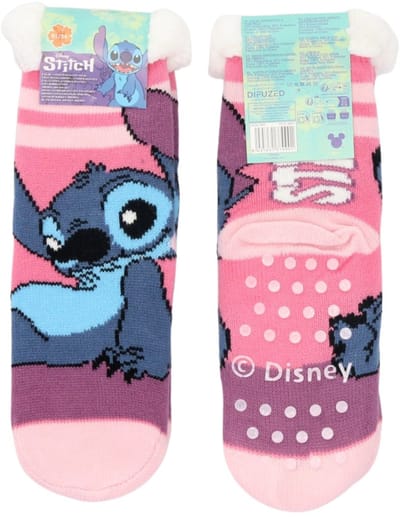 Lilo & Stitch 2-Pack Sokken - Roze - Maat 23/26 - Sherpa - ABS - Kind