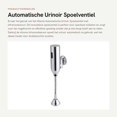 Solidchoice - Automatische Urinoir Spoelventiel - Infraroodsensor - Efficiënt en hygiënisch - Messing wandmontage - Intelligente spoeler - Geschikt voo...