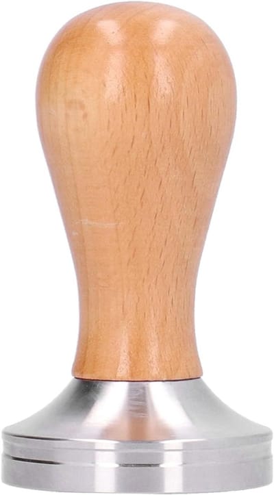 Espresso Tamper - Koffie Aanstampen Tool - Consistente Espresso Maken - Gelijkmatige Drukverdeling - 51 mm - Houtkleurig