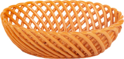 Kitsch Kitchen mandje porselein ovaal Streetstyle oranje M