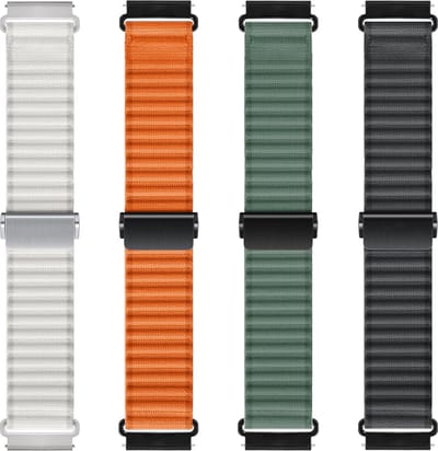 Strap-it 22mm outdoor nylon bandje geschikt voor Samsung Galaxy Watch 3 45mm / Galaxy Watch 46mm / Gear S3 Classic & Frontier - Polar Vantage M / M2 / V3 / Grit X - Garmin Vivoactive 4 (grijs)
