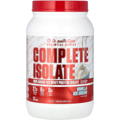 TC Nutrition, Essentiële Serie, Complete Isolaat, Vanille-ijs, 32 oz (907 gram)
