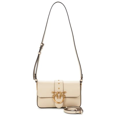 PINKO schoudertas Love One Mini Slouchy FL Beige - Grigio - Antique Gold