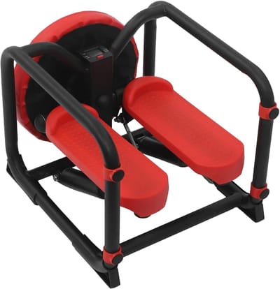 Multifunctionele Stepper - Mini Fitnessapparaat - Full Body Training - Dubbel Hydraulisch Systeem - 100 kg Belastbaar - Zwart Rood