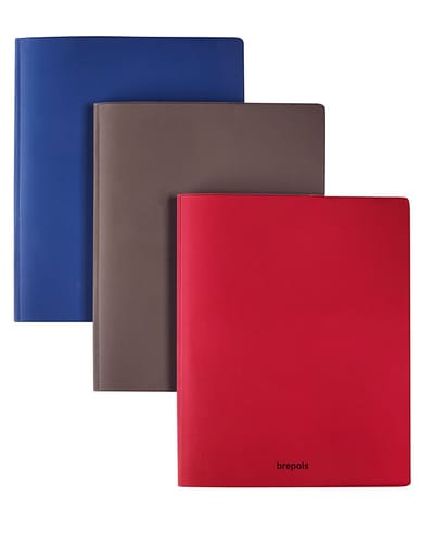 Brepols bureau agenda 2027 - OPTIVISION LARGE [0.117] - VELUTO - Bureau agenda - 1 week op 2 pagina's - Weekoverzicht - Gespiraleerd - Taupe - 17.1 x 22 cm