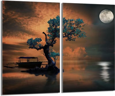TMK ArtDeko - Snijplank - Beschermplaat voor fornuis - Glazen Paneel - 2x30x52cm - Houtdecor
