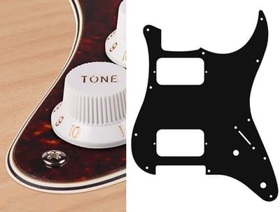 Boston ST-432-TI pickguard, Stallion, HH, 2 pot holes, 3-5 switch, 4 ply, tortoise intense