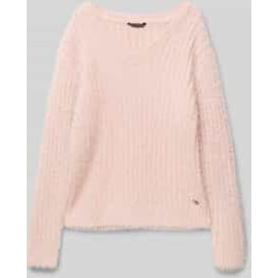Gebreide pullover met ribboorden