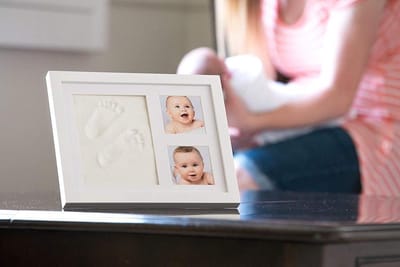 Baby Fotolijst Klei Afdruk - Kraamcadeau Meisje / Kraamcadeau Jongen - Kleiafdruk hand / voet