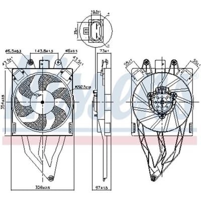 Koelventilatorwiel, motorkoeling NISSENS 850066