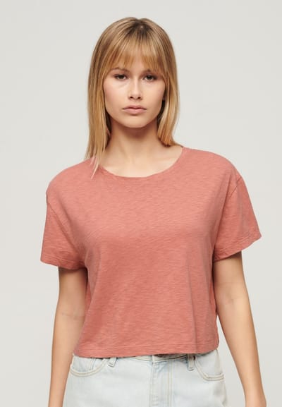 Superdry - Kort Slouchy T-shirt - Dames - T-shirts