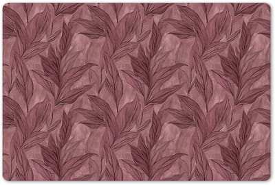 Placemats 45x30 cm - Placemat kunststof - 1 stuk - Bladeren - Patroon - Paars - Borden onderleggers - Decoratie voor op tafel - Keuken tafeldecoratie accessoires - Vinyl onderlegger - Tafelversiering