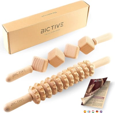 Set van 2 Massagerollen voor Maderotherapie - Cellulite en Lichaamsverzorging met Houten Massagers
