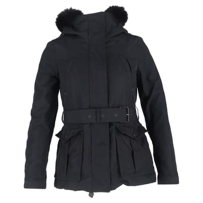 Burberry Brit Cloverdale Parka Jas met Verwijderbaar Vest in Zwart Polyester