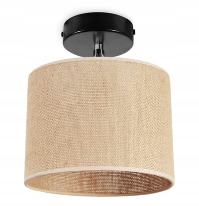 Light Home JUTA - Plafondlamp 1-Lichts - Stoffen Kap Ø20 cm - Beige