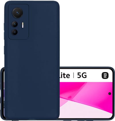 Hoesje - Geschikt voor Xiaomi 12 Lite - Sterk & Shockproof - Hoes Cover - Siliconen Case - Donkerblauw