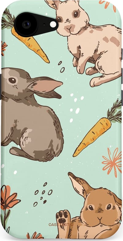 Casetastic Hoesje Geschikt voor Apple iPhone 16e Magsafe - Stijlvolle Beschermende Duo-layer Case - Hop hop knappel