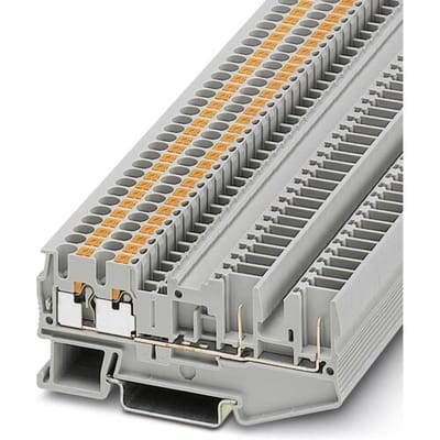Phoenix Contact 3209662 Doorgangsserieklem 5.2 mm Snelaansluiting Grijs 50 stuk(s)