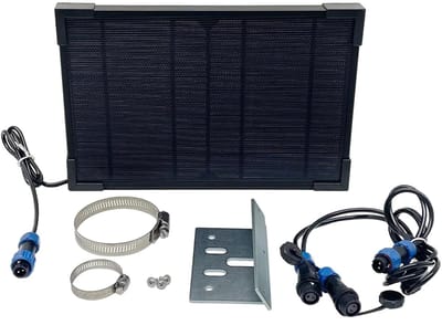 Extra zonnepaneel - Weerstation module - Energievoorziening buiten - Dubbele aansluitkabel - Niet gespecificeerd - Zwart