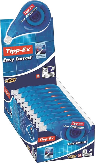Correctietape Set 10 Stuks - Zijwaartse Roller voor Direct Herschrijven