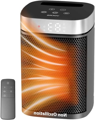 Keramische Kamerverwarming - Compacte Kachel - Snel Opwarmen - Afstandsbediening - 1-12 Uur Timer - Zwart
