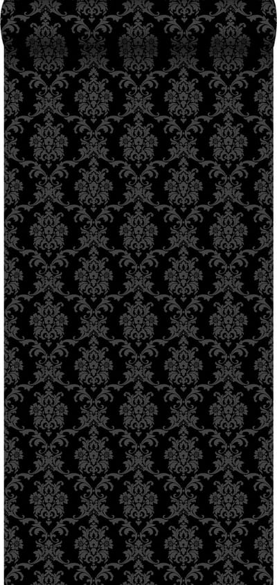 ESTAhome behang barokprint zwart - 53 cm x 10.05 m - 136825