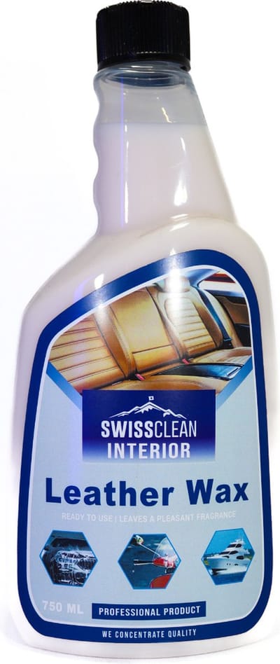 Swiss Clean | Leather Wax | Leder reiniger en onderhoud voor auto | Fles 750 ml | Interieur clean | Auto wassen | Reiniger auto | Cleaner | Auto onderhouden | Car cleaning