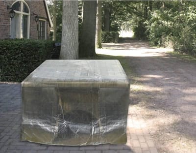 Cover-it afdekhoezen - transparante tafel/bankhoes 305x110x75 cm - 1 stuk - waterdicht en UV-bestendig