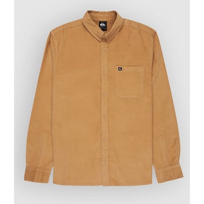 Quiksilver Smoke Trail Cord Overhemd Met Lange Mouwen Bruin L Man