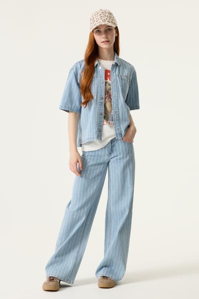 GARCIA N262723 Meisjes Wide Fit Jeans Blauw