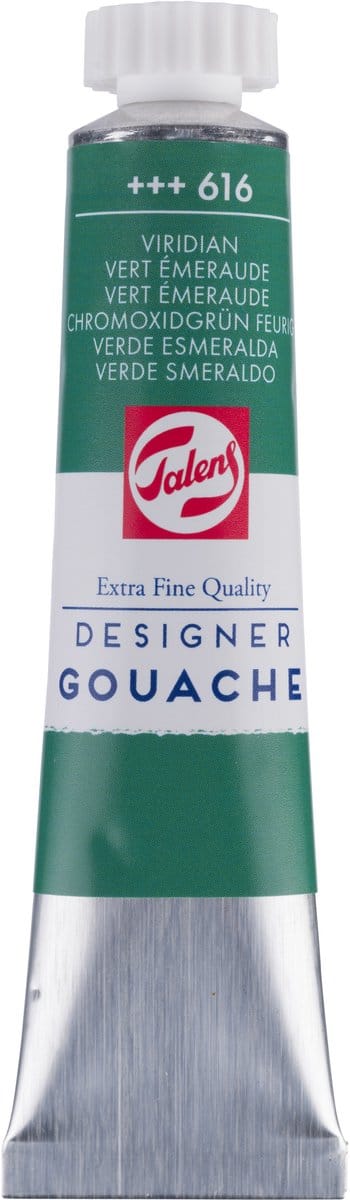 Plakkaatverf - 616 Vert emeraude - Gouache extra fine - Talens - 20 ml