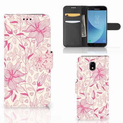 Samsung Galaxy A30 Hoesje Pink Flowers