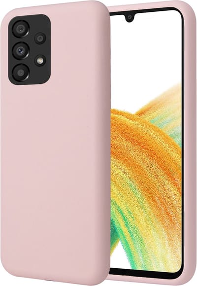 Hoesje geschikt voor Samsung Galaxy A33 - Matte Back Cover Microvezel Siliconen Case Hoes Roze