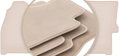 PREMIUM beige vloermatten voor: Mercedes Sprinter II bestelwagen 2006-2019