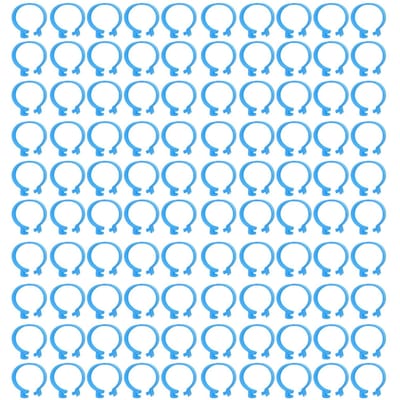 100 Stuks Pluimvee Voetring Kip Vogel Eend Identificatie Beenbanden Open Type Gesp Kip Enkel 16mm / 0.63in blauw