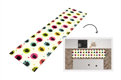 Keukenloper - Loper keuken - Appel - Stippen - Patroon - 200x50 cm - Keukenloper vinyl