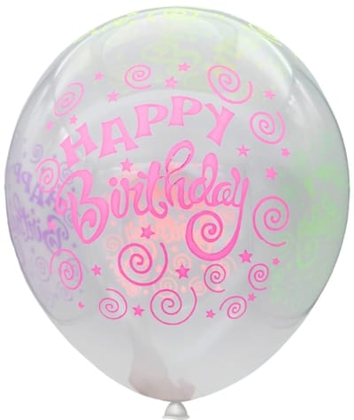 Daily Style – Ballonnen Happy Birthday – Neon – 10 stuks – Feestdecoratie