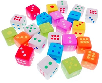 Mini Rubber Dier Dobbelstenen Gummen Set - 24 Stuks voor Feestartikelen en Verjaardagscadeaus