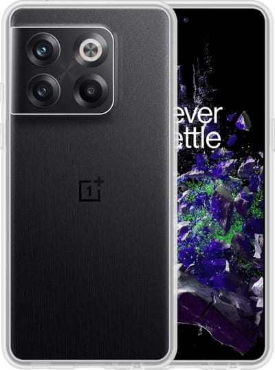 Hoesje - Geschikt voor OnePlus 10T - Sterk & Shockproof - Hoes Cover - Siliconen Case - Telefoonhoesjes - Transparant