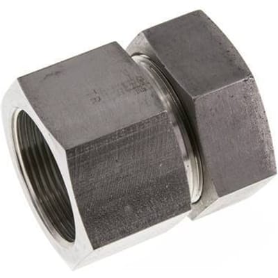 G 1 1/2'' x 42L RVS Rechte Snijring Koppeling 160 Bar DIN 2353 - FL2S-FC-ST-112G-42-L
