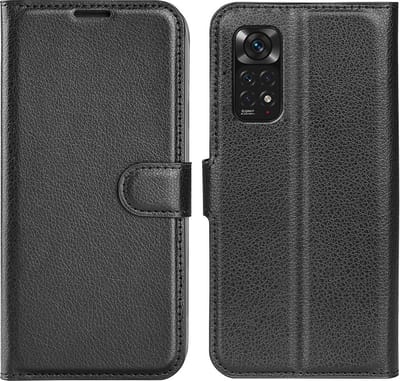 Coverup Hoesje - Geschikt voor Xiaomi Redmi Note 11 / 11S 4G Hoesje - Coverup Book Case - Zwart