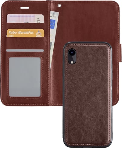 Hoesje - 2 in 1 - Geschikt voor Apple iPhone 12 Mini - Met Uitneembare Hard Cover - Kunstleer - Bookcase - Wallet Case - Met Pasjeshouder - Book Case - Uitneembaar - Pashouder - Telefoonhoes - Bruin