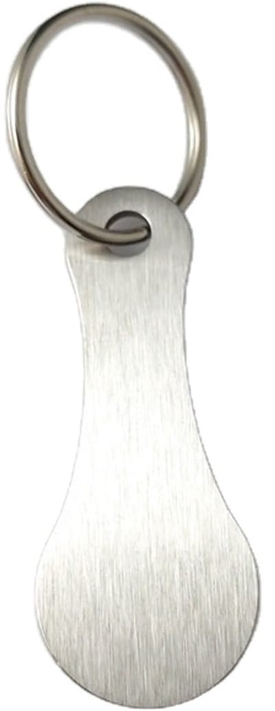 Winkelwagenmuntje sleutelhanger - Winkelwagen token - Universeel winkelwagens - RVS - Jonyx