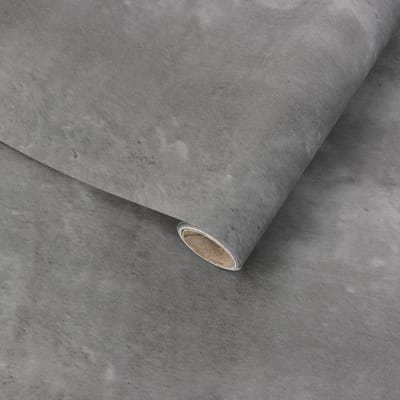 Dailygoods- Zelfklevende Behang - Donkergrijs Beton - Waterdicht - Decoratieve Vinylfolie - Eenvoudig te Installeren - Geschikt voor Meubels en Muren - Contactpapier