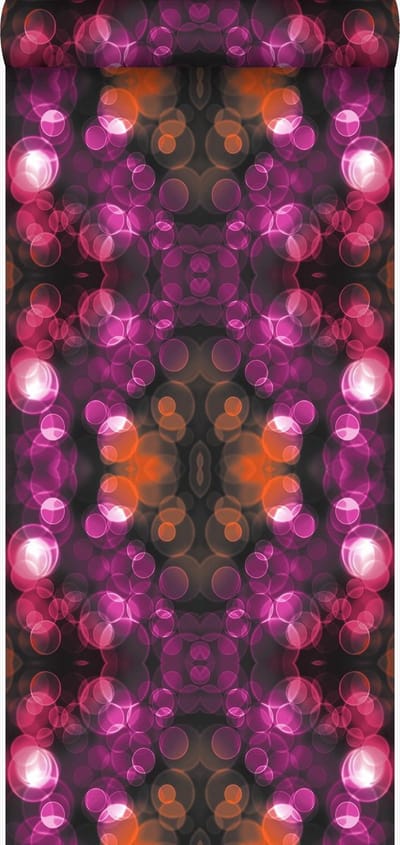 Origin Wallcoverings behang kaleidoskoop-motief roze en oranje - 53 cm x 10.05 m - 337202