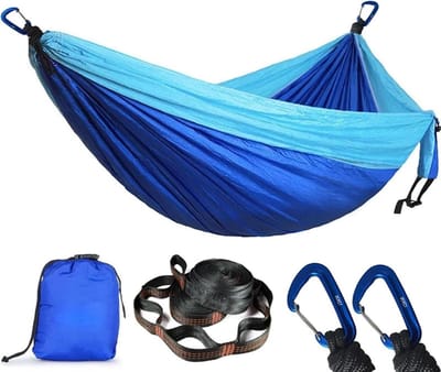 Hangmat voor 2 - Dubbele hangmat - Ontspannen in de tuin - Compact en draagbaar - 300 x 200 cm